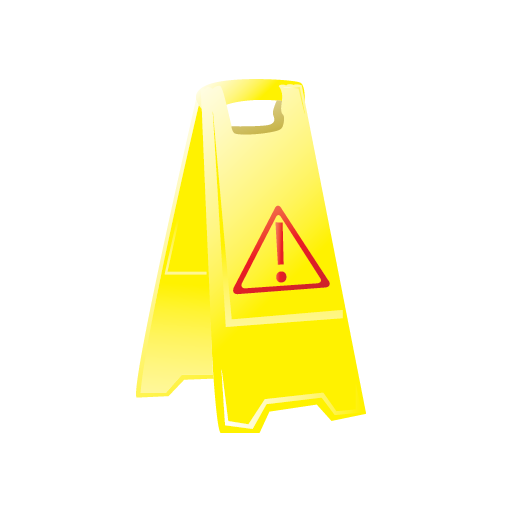 Cleaning, janitor, safety sign, sign, slide, slippery when wet icon